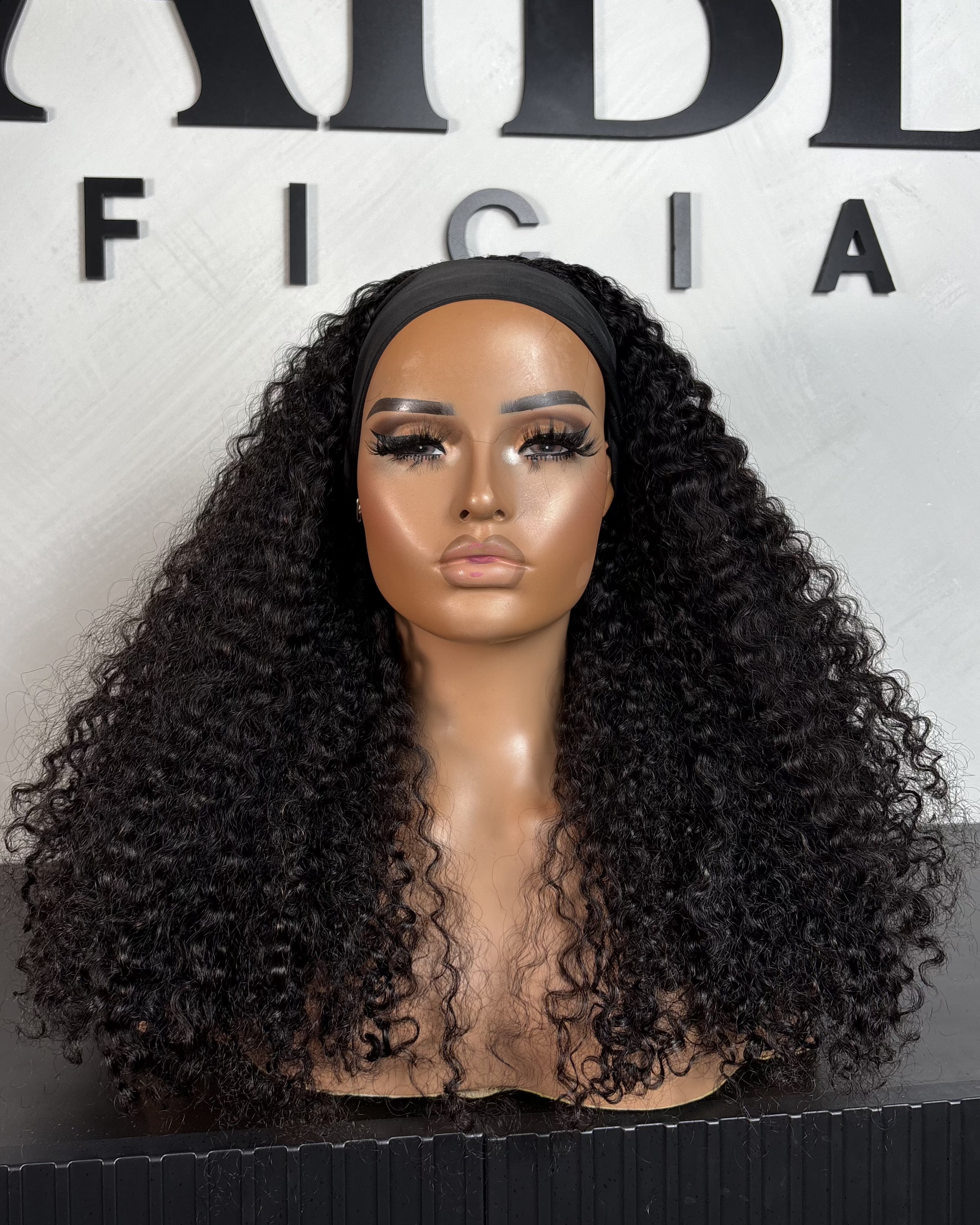Curly Headband Wig