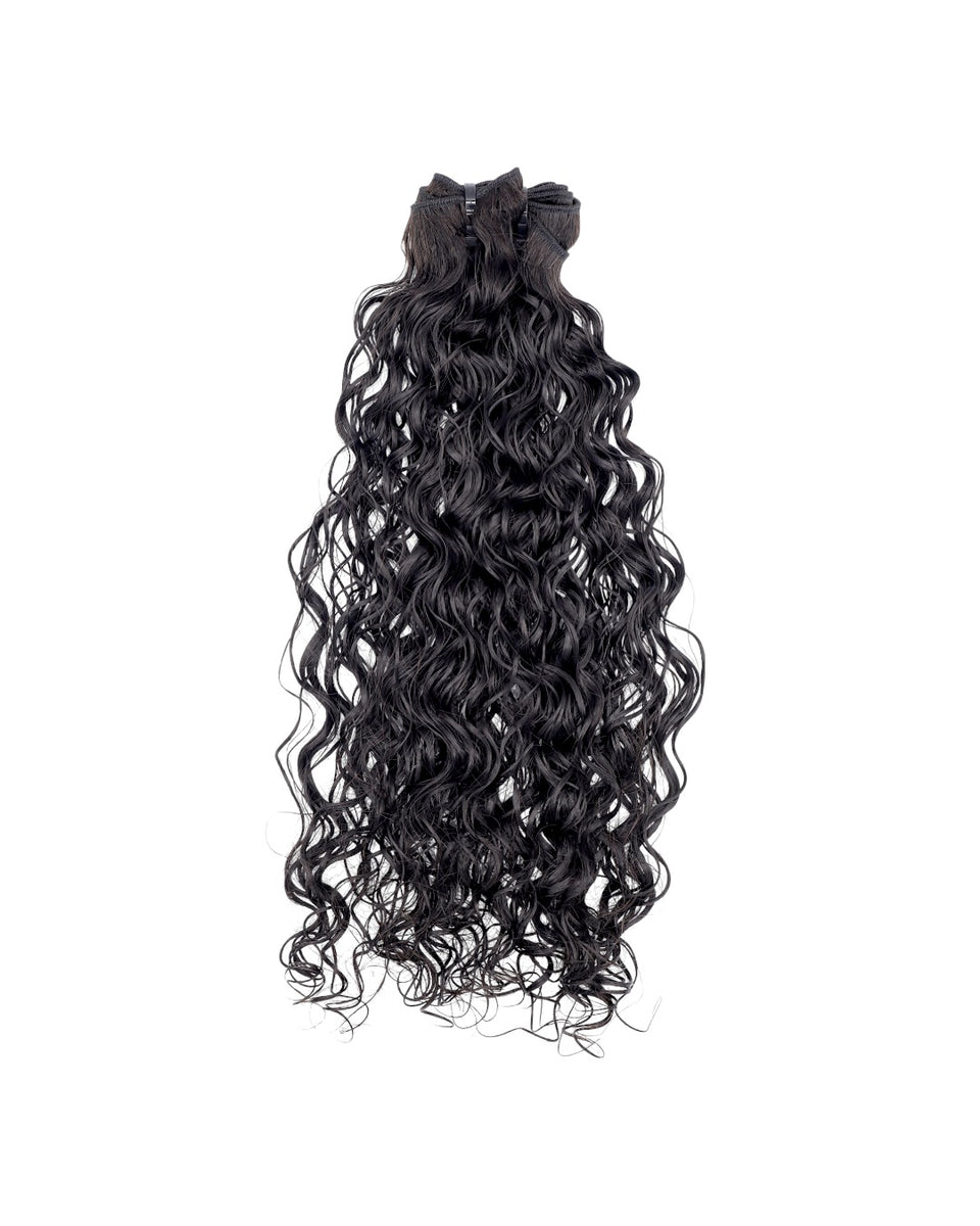 Freshly washed: wet, detangled, no product