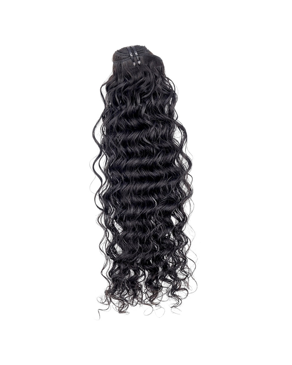 Freshly washed: wet, detangled, no product