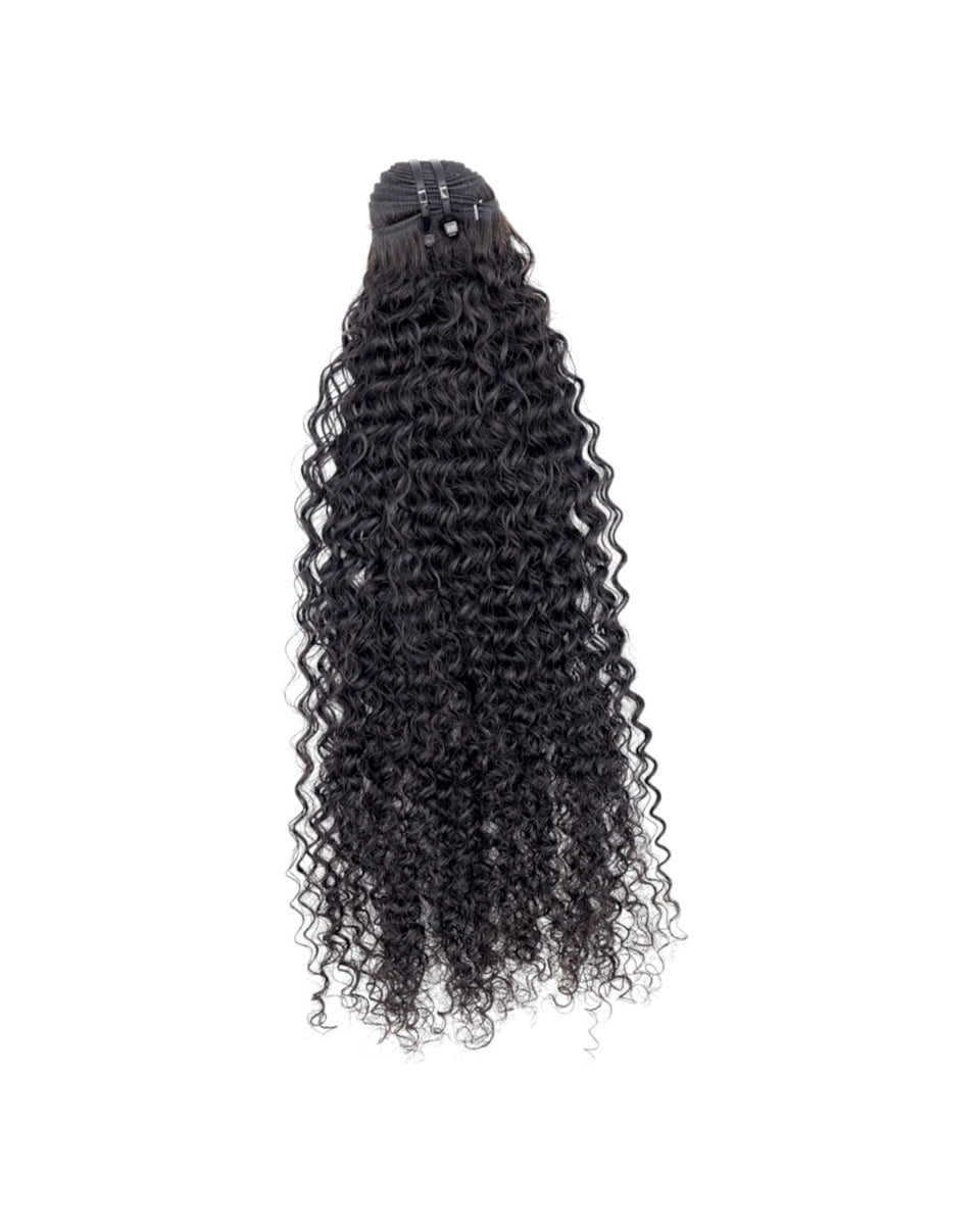 Freshly washed: wet, detangled, no product