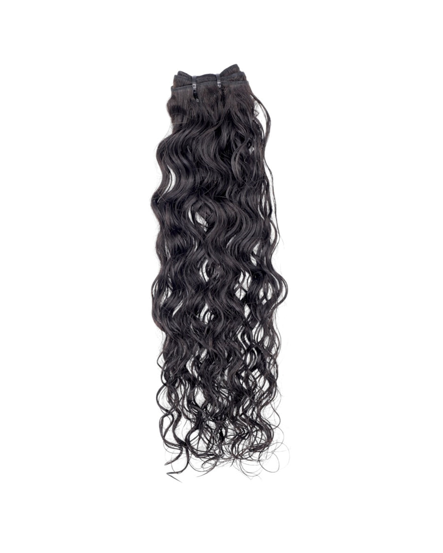 Freshly washed: wet, detangled, no product