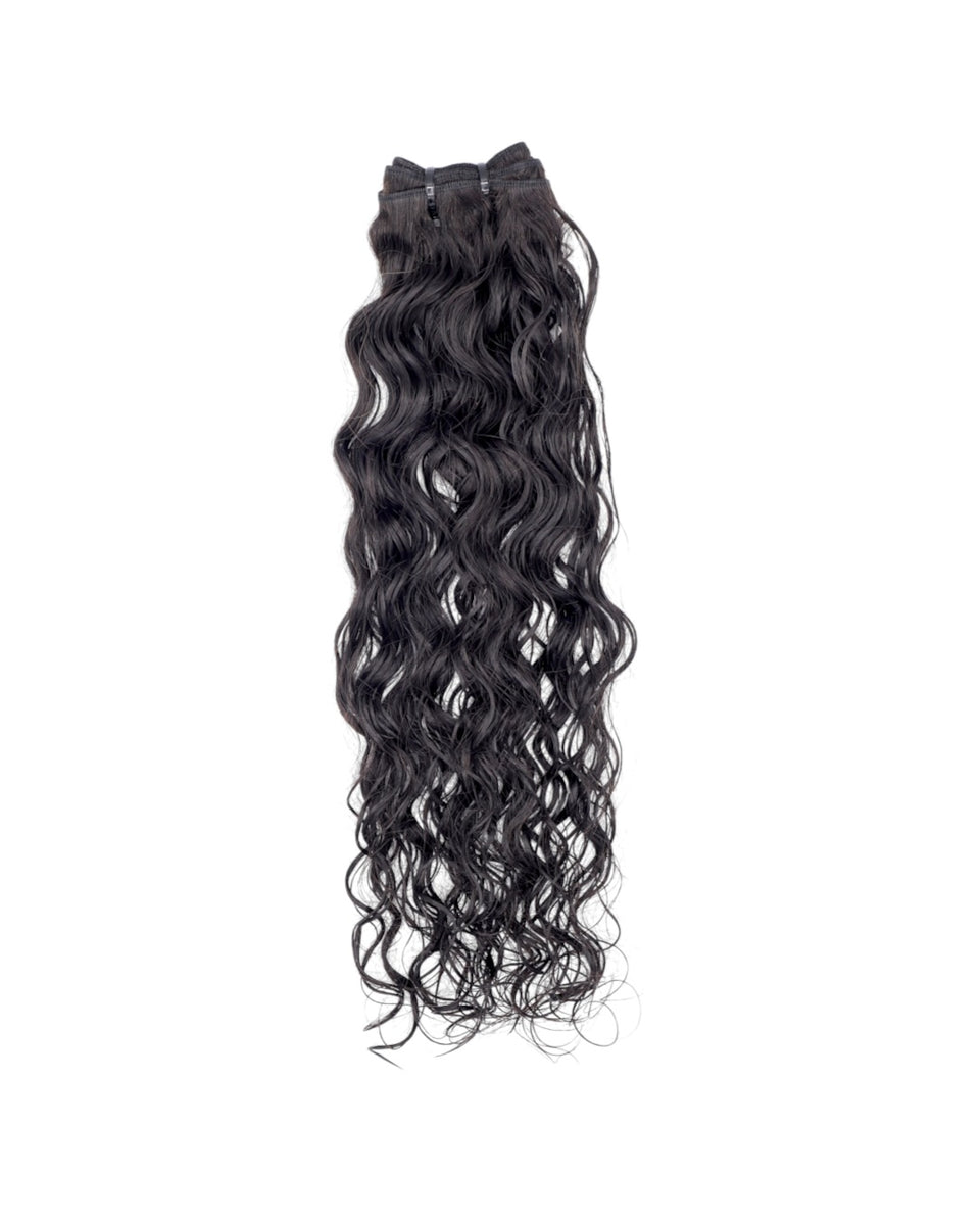 Freshly washed: wet, detangled, no product